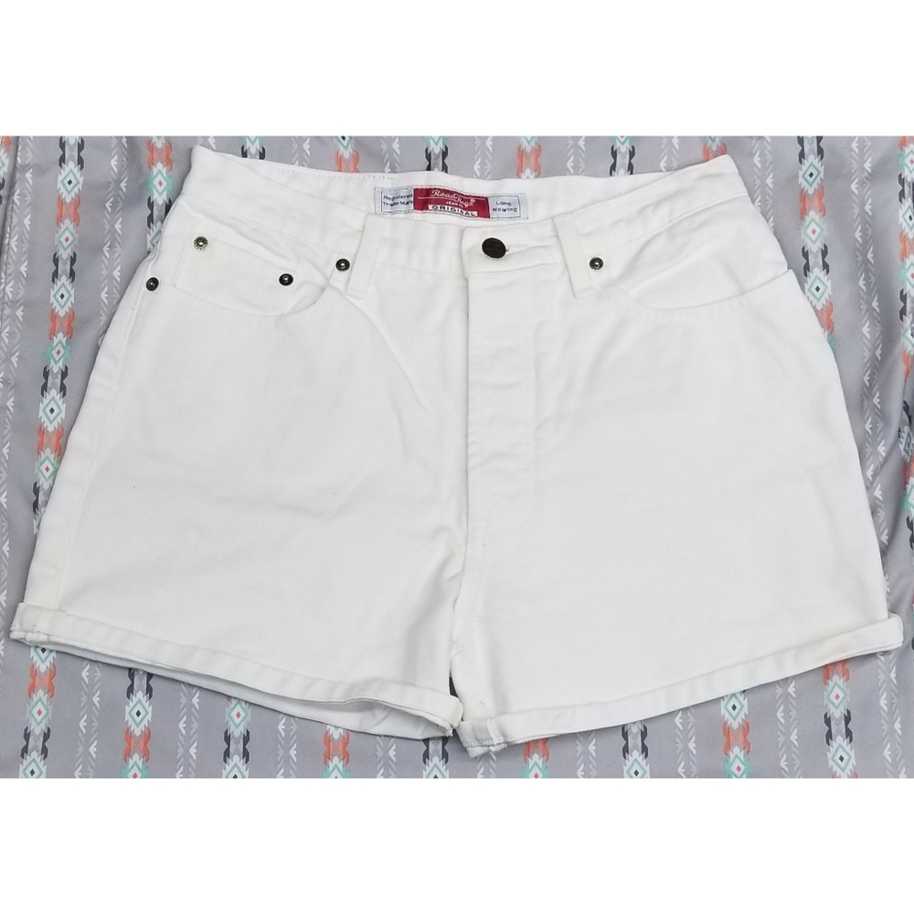White "Road Rags" Denim Shorts Size 9